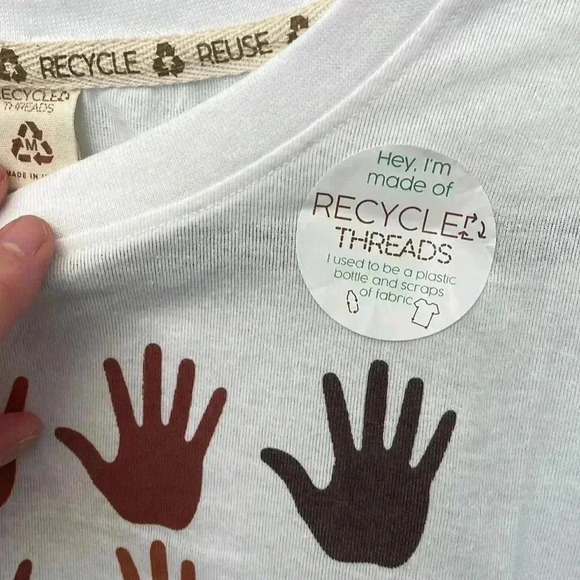 NWT Recycle T-shirt, cropped, size medium.  “We have a voice” - Picture 2 of 4